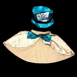 Leg Avenue Women's Tea Party Hostess accessories hat cape costume satin